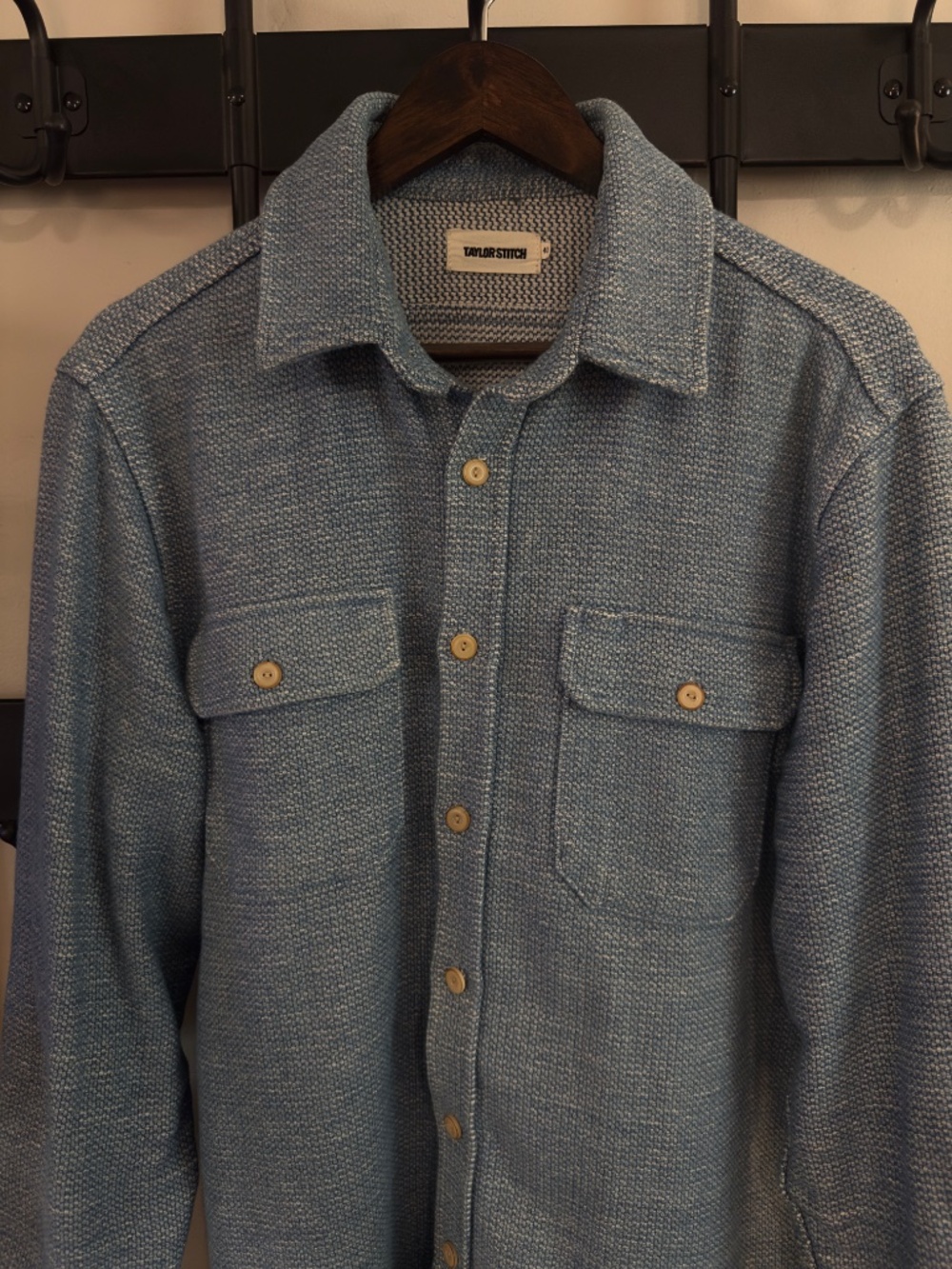 Taylor Stitch Division Shirt Washed Indigo Sashiko Button Up Men’s Medium 40